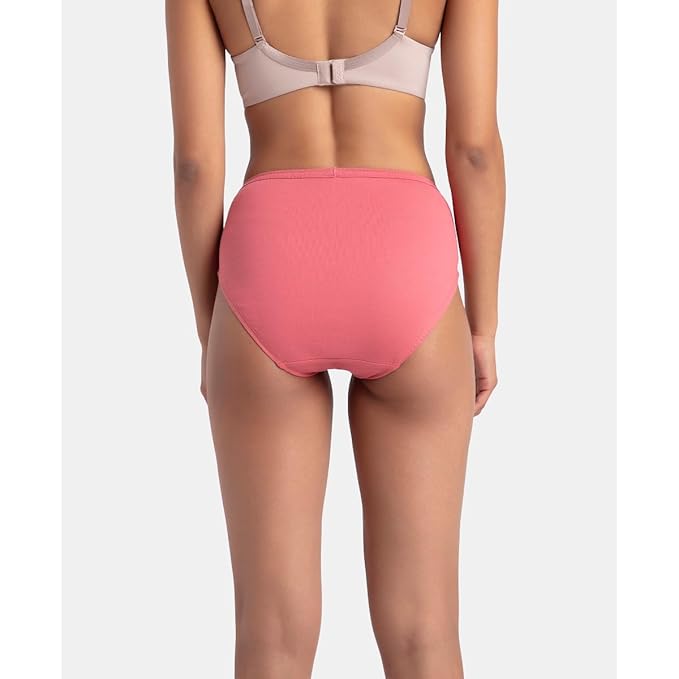 Jockey 1406 Women's High Coverage Super Combed Cotton Mid Waist Hipster with Concealed Waistband and Stay Fresh Treatment (Pack of 3_Colors & Prints May Vary)